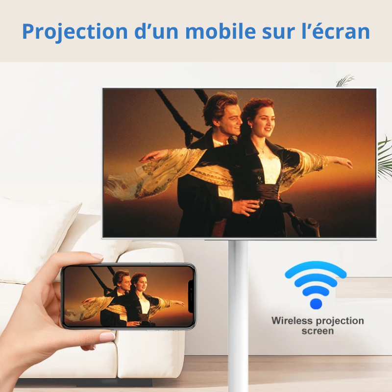 Écran TV tactile rotatif sans fil Bluetooth 21.5 pouces avec Google PR8 intégré