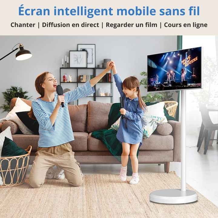 Écran TV tactile rotatif sans fil Bluetooth 21.5 pouces avec Google PR8 intégré