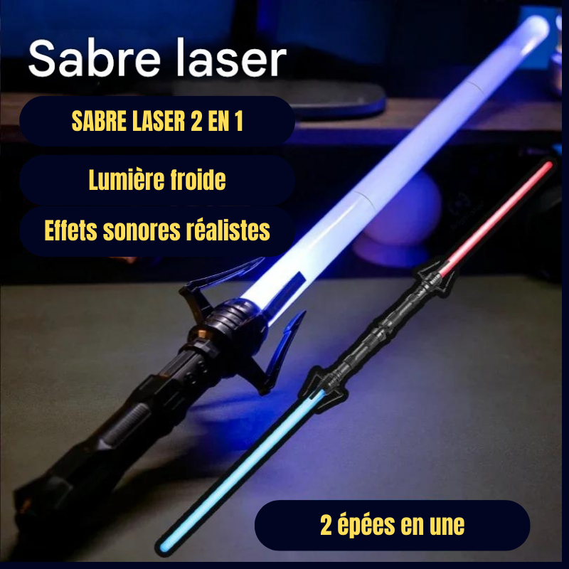 Jouet sabre épée laser lumineux 2 pièces pour enfant